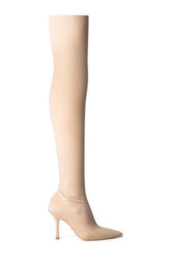 Kylie Nude Lycra 9.5cm Long Boots