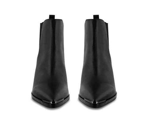 Bello Black Jetta Polish 8.5cm Ankle Boots