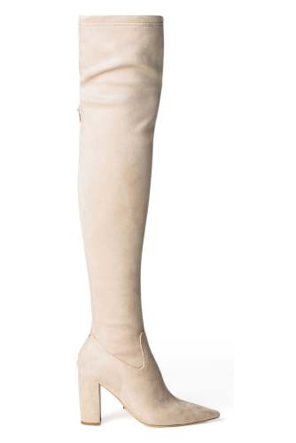 Estella Malt Stretch Suede 8.5cm Long Boots