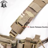 Tactical MK3 Micro Fight Chest Rig Vest With Drop Down Pouch Nylon M4 AK Magazine Inserts Hunting Accessories