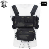 Tactical MK3 Micro Fight Chest Rig Vest With Drop Down Pouch Nylon M4 AK Magazine Inserts Hunting Accessories