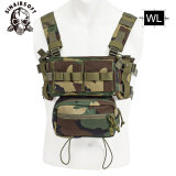 Tactical MK3 Micro Fight Chest Rig Vest With Drop Down Pouch Nylon M4 AK Magazine Inserts Hunting Accessories