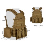 SINAIRSOFT Tactical Vest Airsoft Outdoor Hunting Assault CS Molle Dump Combat Magazine Pouch Body Vest