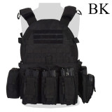 SINAIRSOFT Tactical Vest Airsoft Outdoor Hunting Assault CS Molle Dump Combat Magazine Pouch Body Vest