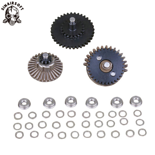 SINAIRSOFT 13:1 16:1 18:1 100:200 100:300 32:1 Improved 4mm Axis Gear With Bearing Shin Hunting Airsoft Paintball Shooting