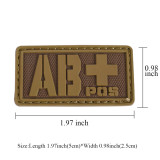 EMERSONGEAR PVC AB+ Blood Type Hex Patch Hunting Accessories Wargame  Tactical Blood Patch Olive Green Black