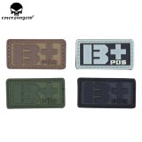 EMERSONGEAR PVC B+ Blood Type Hex Patch Hunting Accessories Wargame  Tactical Blood Patch Olive Green Black