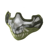 Airsoft Tactical V2 Strike Steel Half Face Mesh Mask With Ear Protection Outdoor  Hunting Protective CS Paintball Mask