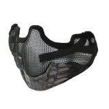 Airsoft Tactical V2 Strike Steel Half Face Mesh Mask With Ear Protection Outdoor  Hunting Protective CS Paintball Mask