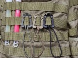 4psc/set Tactical ITW Web Dominator Molle Backpack Carabiner EDC Tool Elastic Rope Webbing Buckle Winder Hunting Accessories