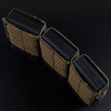Tactical Triple Medium 5.56 M4 KYWI Magazine Pouch Insert Open Malice Clip Strap 500D Nylon Paintball Hunting Airsoft (Medium)