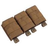 Tactical Triple Medium 5.56 M4 KYWI Magazine Pouch Insert Open Malice Clip Strap 500D Nylon Paintball Hunting Airsoft (Medium)
