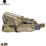 EMERSONGEAR 5.56 Triple Open Top Mag Pouch Tactical Combat Gear Molle Magazine Pouch Mag Holder oyote Brown EM6356