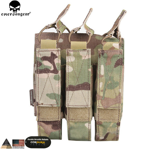 EMERSONGEAR Modular Triple Pouch Airsoft Hunting MP7 MP5 Magazine Pouch Wargame Tactical Accessories Molle Mag Pouch EM6357