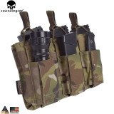 EMERSONGEAR 5.56 Triple Open Top Pistol Mag Pouch Airsoft  Wargame Mag Pouch Tactical Molle Magazine Pouch EM6363
