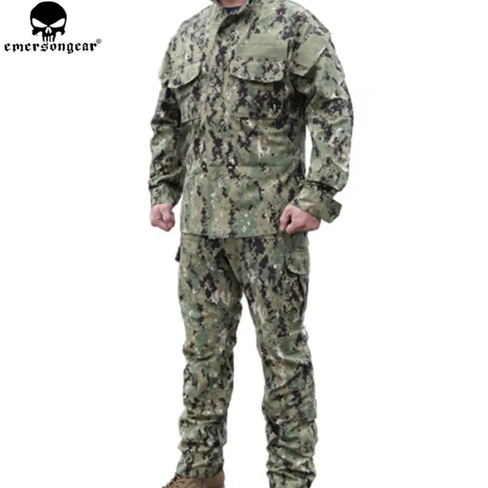 Emersongear NWU Type III AOR2 Hunting Clothes Camouflage Pants Tactical Suit Pants Shirt Ghillie Suit Wargame Hunting Outfit EM6892