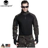 EMERSONGEAR Gen2 Combat Uniform Airsoft BDU Tactical Uniform Combat Shirt Pants with Elbow Knee Pads  Hunting Clothes Black EM6971