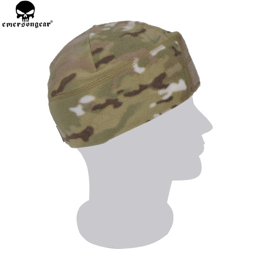 EMERSONGEAR Fleece Watch Cap Warm Stretchable Comba Hat Tactical Accessory Head Wear Black Foliage Green EM8542