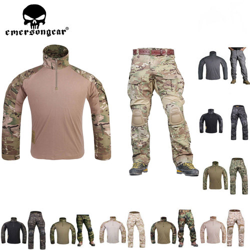EMERSONGEAR G3 Combat Uniform Airsoft Shirt Pants with Knee Pads Tactical Military GEN3 BDU Hunting Multicam Camo Clothes EM9351