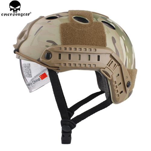 EMERSONGEAR FAST Helmet With Protective Goggle Glasses PJ Type Tactical Helmet For Airsoft Paintball Hiking Cycling EM8819