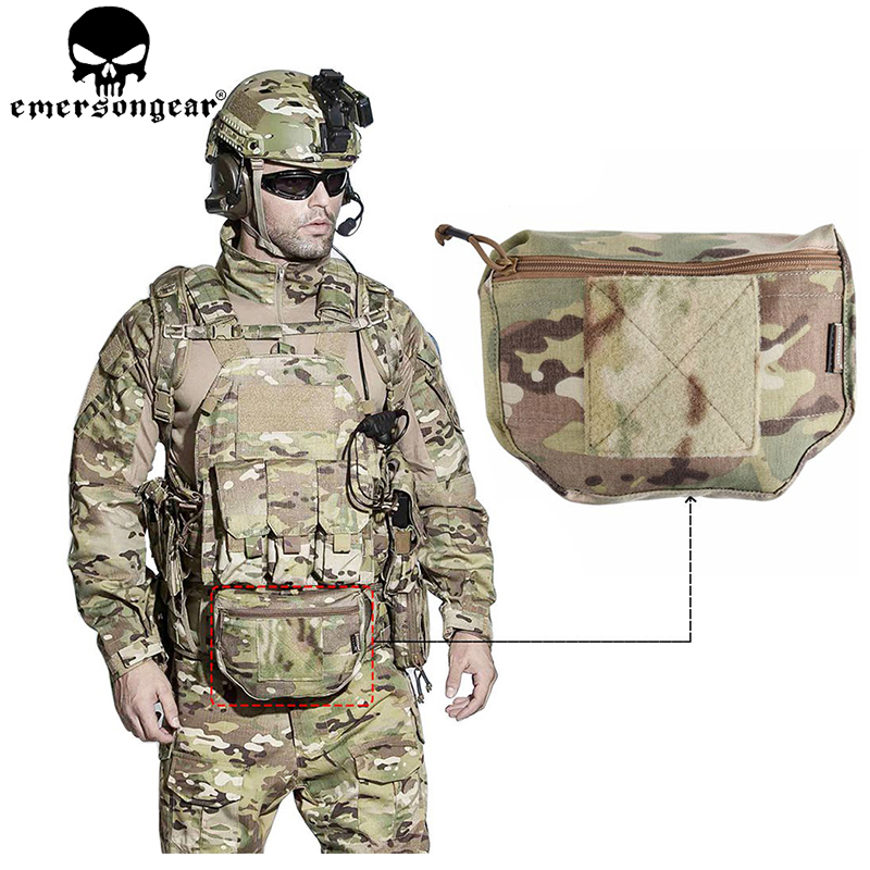 Plate carrier top dump pouch