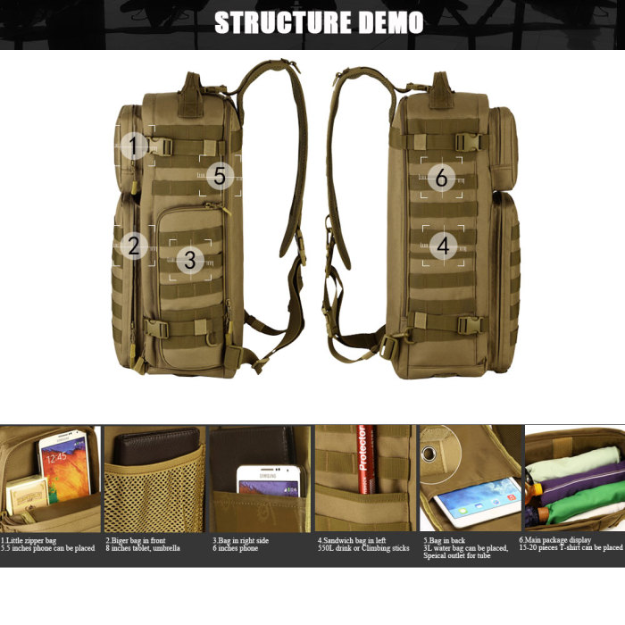 Fishing Backpack Bag, Tactical Backpack, Outdoor Bags