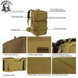 SINAIRSOFT 55L Tactical  Bag Molle Rucksack Camping Gear Assault Pack Waterproof High Capacity Backpack