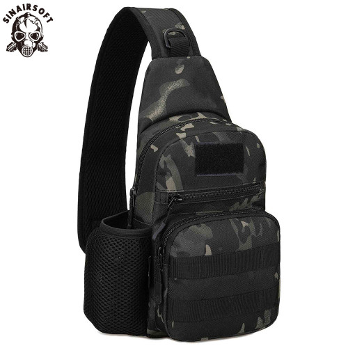 SINAIRSOFT Tactical Fishing Army Bag Men Sling Chest Message Bag Men One Single Shoulder Waterproof Sport Ride Crossbody Hunting