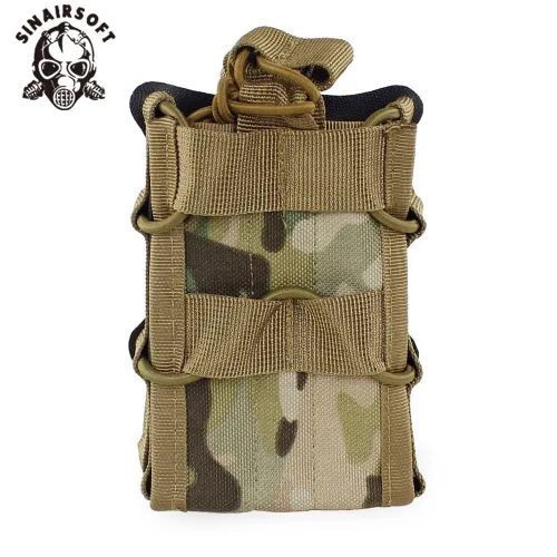 SINAIRSOFT Molle System Magazine Pouch 1000D Nylon Double Layer Storage Bags Airsoft Tactical AK AR M4 AR15 Rifle Pistol Mag Carrier Case