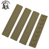 Sinairsoft 4pcs/set KeyMod Handguard Rail Cover Rubber Textured Anti Slip Panels Tactical Guad Rail Panels Hunting Accessories