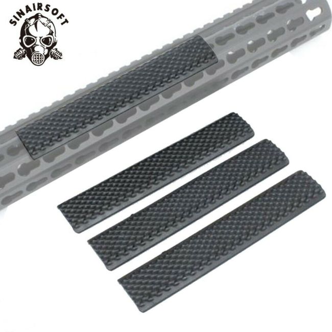Sinairsoft 4pcs/set KeyMod Handguard Rail Cover Rubber Textured Anti Slip Panels Tactical Guad Rail Panels Hunting Accessories