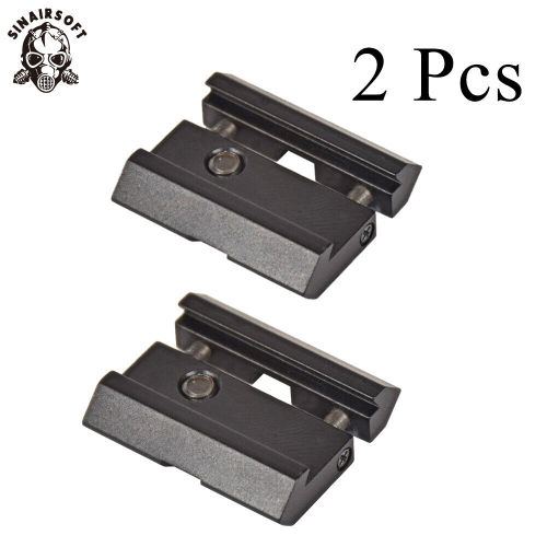 SINAIRSOFT 2pcs Adapter from 11mm Prisem Rail to 21mm  Pictinny Rail