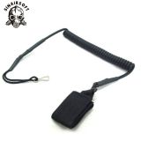 SINAIRSOFT Pistol Handgun Coiled Lanyard Hand Gun Bungee Rope Sling Tactical Spring w/ Clip