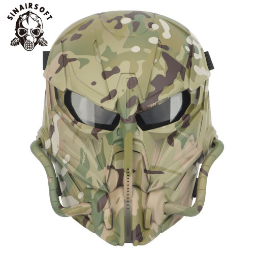 SINAIRSOFT Airsoft Paintball Hunting Mask Tactical Mask Motorcycle Helmet Goggle Military War Game Protective Full Face Combat Face Shield