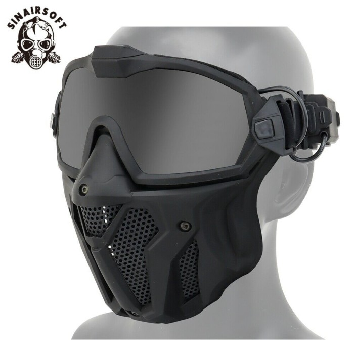 Military Airsoft Mask Detachable Goggles with Anti-fog Fan Tactical  Paintball Protective Full Face Mask Shooting Goggles Masks