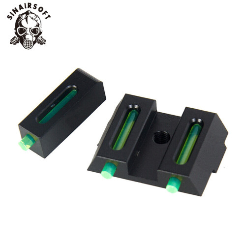 SINAIRSOFT Fiber Optic Front & Rear Sight for Glock 17 17L 19 22 23 24 26 27 33 34 35 38 39