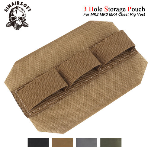 SINAIRSOFT Tactical Portable Loop Panel Pouch Insert 3 Hole Bulk Bullet Holder For MK Vest