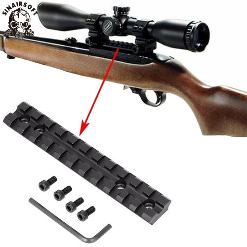 SINAIRSOFT Scope Sight Mount Low Profile Base Weaver Picatinny Rail Slot For Ruger 10 22 11