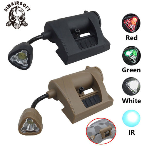 SINAIRSOFT Tactical Helmet Rail Light IR Spotlight Survival Torch Signal Lamp