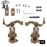 SINAIRSOFT Shooting Headset Bracket Kit Multi-angle Rotation Helmet Rail Adapter Fit OPS Core ARC and Team Wendy M-LOK Rail Headphone Mount