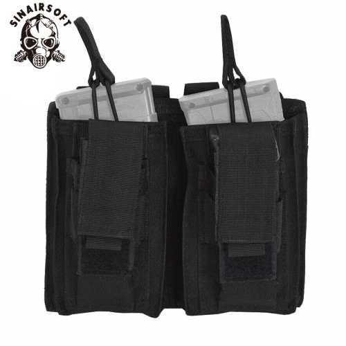 SINAIRSOFT M4 AK AR Tactical MOLLE Nylon Double  Magazine Pouch Tactical Vest Rifle Pistol Mag Pouch Airsoft Hunting Accessories