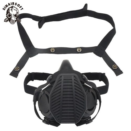 SINAIRSOFT Tactical Respirator Gas Mask Half Face Facepiece Airsoft CS Mask Multi Function