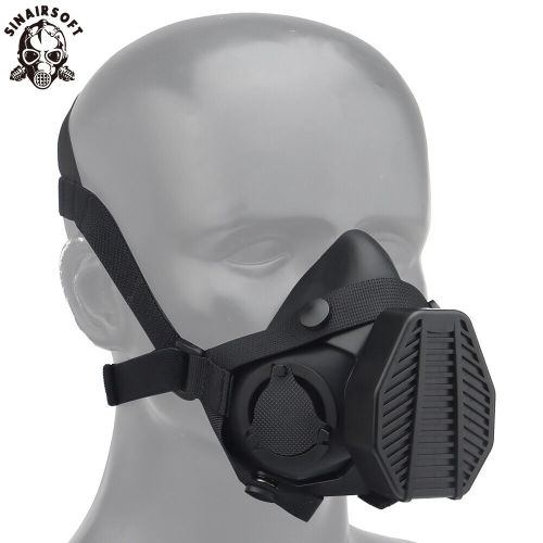 SINAIRSOFT Tactical Respirator Gas Mask Half Face Facepiece Airsoft CS Mask Multi Function