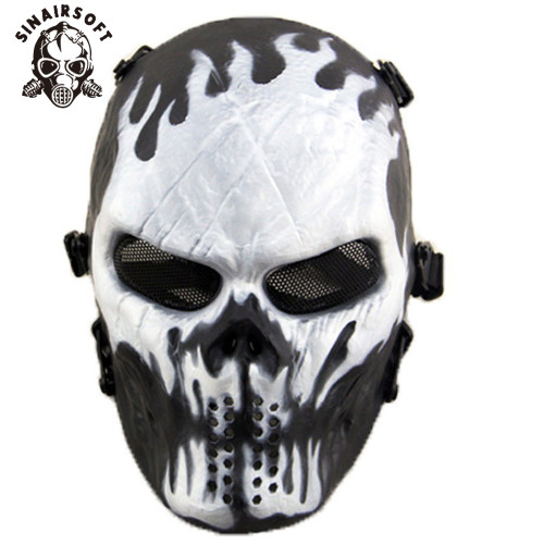 SINAIRSOFT Skull Ghost Full Face Mask Skeleton Tactical Paintball Airsoft CS Warrior Games