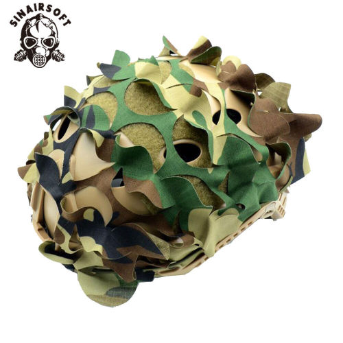 SINAIRSOFT Tactical FAST Helmet Cover 3D Camouflage Helmet Cloth Gear Paintball Accessories
