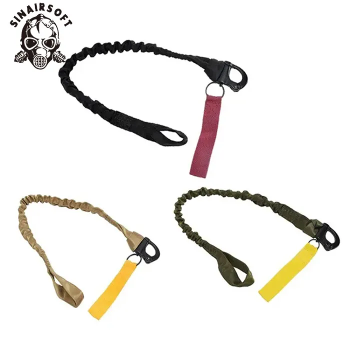 SINAIRSOFT Hunting Single Point Bungee Rifle Sling Tactical Quick Release Strap Gun Sling Safety Lanyard