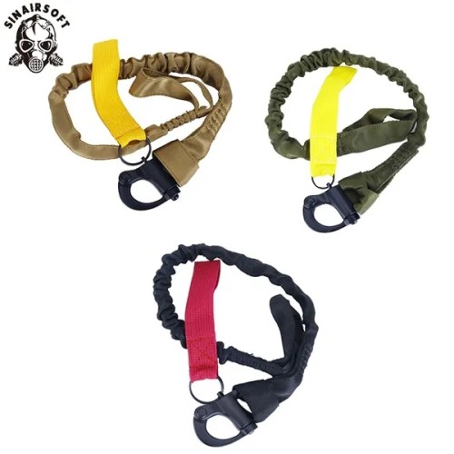 SINAIRSOFT Hunting Single Point Bungee Rifle Sling Tactical Quick Release Strap Gun Sling Safety Lanyard