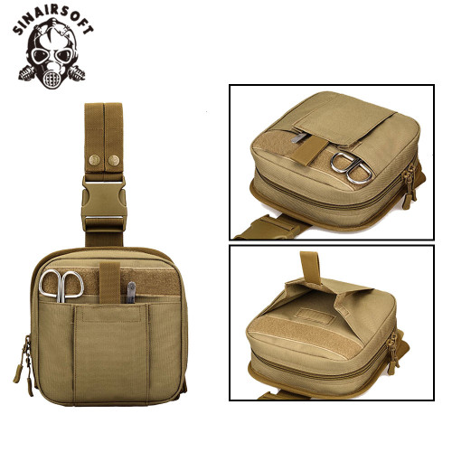 SINAIRSOFT Tactical Drop Leg First Aid Kit Thigh Hip Belt Emergency First Aid Medical Bag