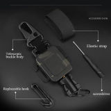 SINAIRSOFT Tactical Retractable Metal Steel Key Ring Chain Nylon Rope Belt Clip Keychain