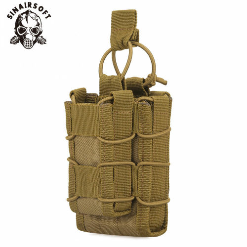 SINAIRSOFT Tactical Rifle Pistol Magazine Pouch Mag Carrier Double Layer Open Top MOLLE Bag
